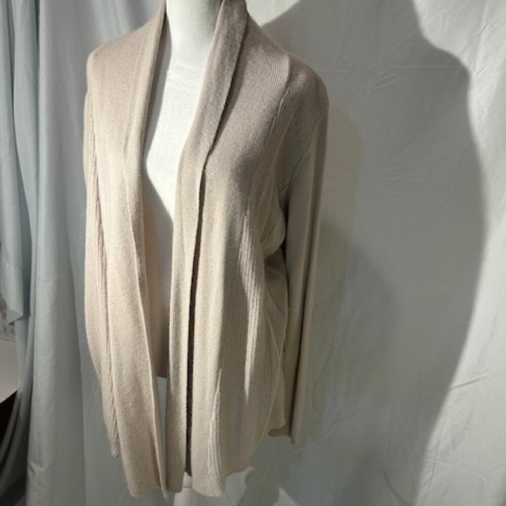 NWT Evolution Women's Lania Textured Cream Cardigan Some Angora SOFT